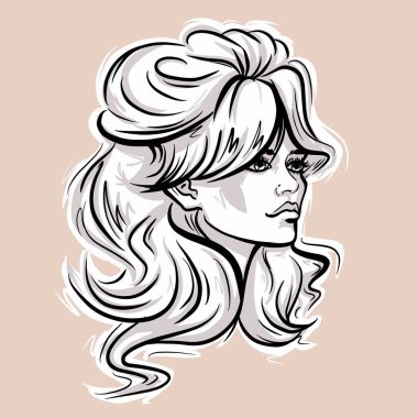 Kalininingrad, Rusya 13 Şubat 2020. Brigitte Bardot portre çizimi. 