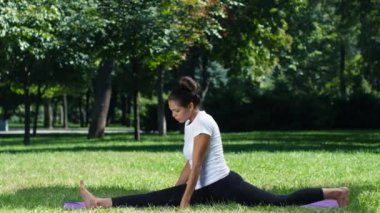 Doğada egzersiz. Spor. Yoga