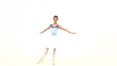 Stil bale dansçısı Studio arka plan üzerinde poz. ağır çekim