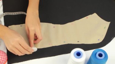 Desen kumaş üzerinde kıvrımlarına. Yakın çekim