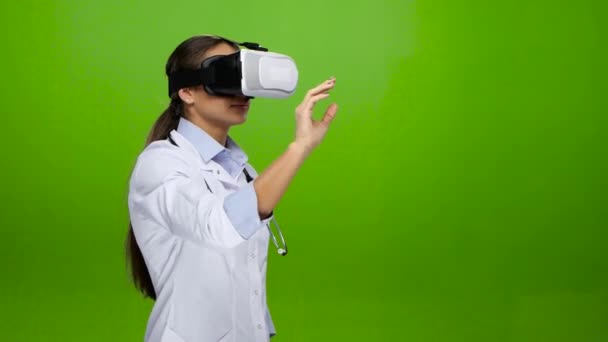 Entrenamiento con gafas de realidad virtual. Medicina — Vídeos de Stock