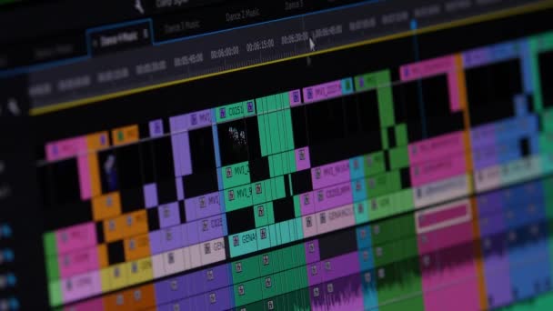 Video Editing Timeline Frame — Stock Video