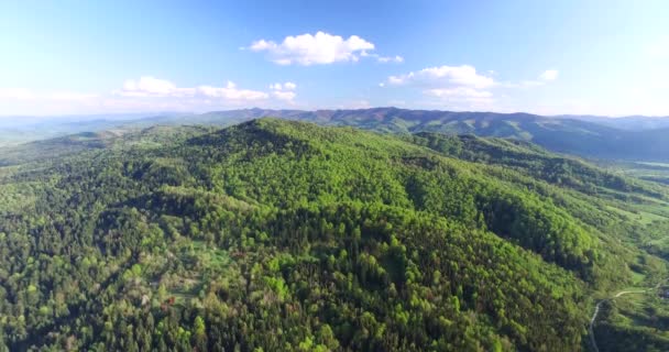 Aerial view. Up above the hills — Stock Video