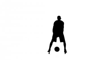 Basketbol yan ve topu doldurma için taşır. Siluet