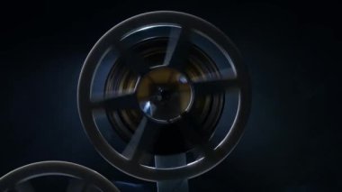 Dönen makara film projektör Oda dumanla dolu