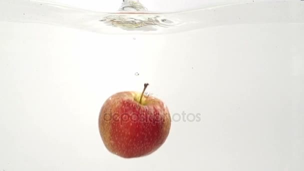 Rojo apple.slow motion — Vídeo de stock