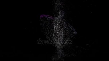 Yavaş, atlama balerin hafif parçacıkların bilgisayar grafikleri