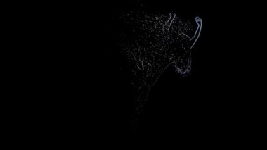 Erkek dans pilon siyah arka plan üzerinde gerçekleştirir. Bilgisayar işleme