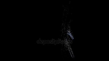 Bilgisayar grafikleri, kız balerin parlak parçacıkların, ağır çekim