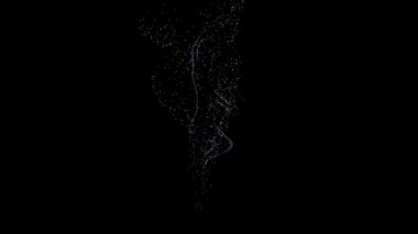 Bilgisayar çizim, yavaş hareket. Bir siluet kız balerin dans