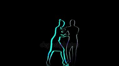 Bilgisayar grafikleri, Latin dans dansçılar birkaç gerçekleştirin. Siyah arka plan