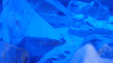 Buz parçaları, ışık bu geçit. Yakın çekim