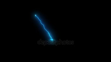 Siyah zemin üzerine mavi renkte elektrik yıldırım deşarj