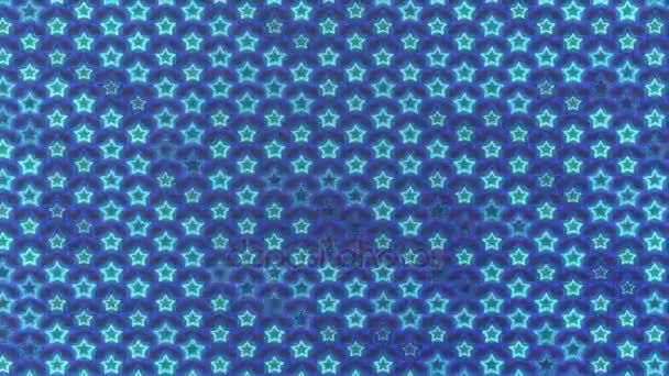 Компьютерная графика абстрактного замкнутого фона, мигающая стена от звезд — стоковое видео