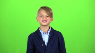 Başparmak çocuk ortaya çıktı. Yeşil ekran. Ağır çekim