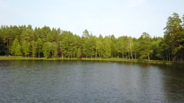 Yeşil orman Nehri yan görünüm tarafından. Hava anket