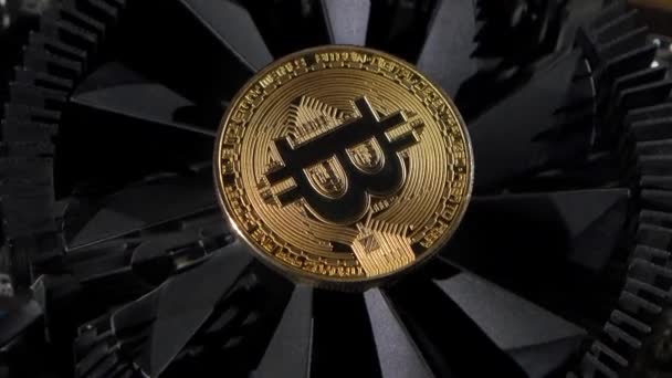 Bitcoin monedas para la economía — Vídeos de Stock