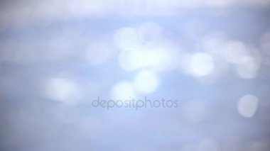 Soyut mavi bokeh parlak su arka plan