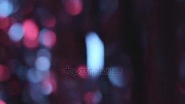 Parlak ışık nokta parçacıklar hareket ile sevimli romantik pembe mavi arka plan