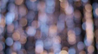 Noel ve yılbaşı dekorasyon, soyut bulanık bokeh yanıp sönen garland