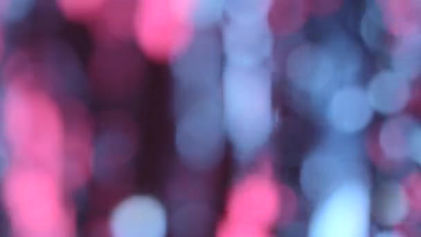 Bokeh lumière nuit clignotant scintillant tinsel célébration vacances — Video