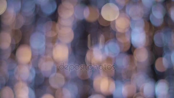 Luces bokeh abstractas amarillas y azules — Vídeos de Stock