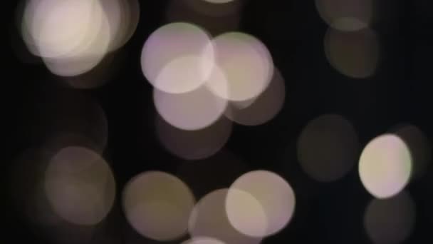 Luces brillantes en la noche abstracta bokeh fondo — Vídeos de Stock