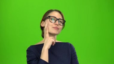 Parlak bir fikir gelir bir kadınla, Vay canına. Yeşil ekran