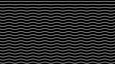 White curved lines move up on a black background
