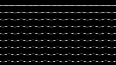 Siyah bir arka plan üzerinde beyaz dalgalı çizgiler yukarı taşı