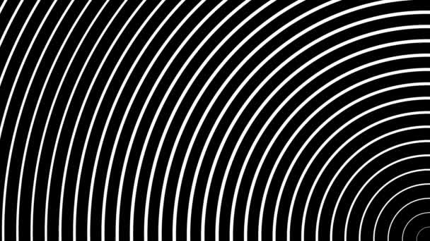 Arrière-plan noir avec des formes rondes géométriques mobiles blanches 