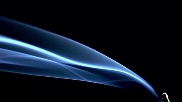 Incense stick are burning and smoke on black background,Smoke from incense. Slow motion — Stock Video