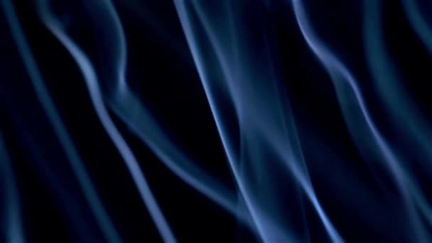 Blue Smoke Abstract slow motion on black background. — Stock Video