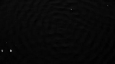 Grafik görüntü titreşim su yüzeyinde subwoofer. Siyah arka plan. Ağır çekim