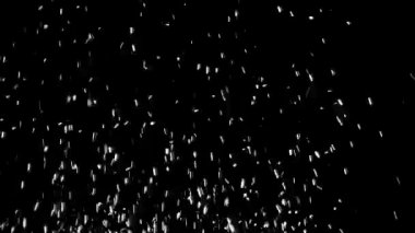 Sulu topları patlayıcı Çeşmesi. Siyah arka plan. Ağır çekim