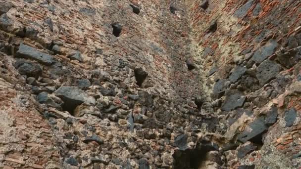 Antigua muralla de piedra en Italia — Vídeos de Stock