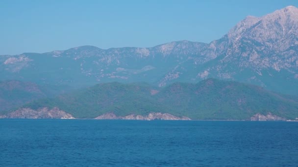 Beautiful sunny summer marine landscape. Turkey. — Stockvideo