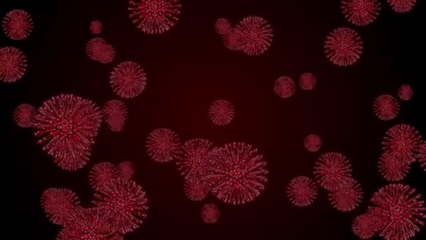 Klonen von Bakterien, schöne 3D-Animation mit Tiefenschärfe. oronavirus Konzept. Mikroskopvirus hautnah. — Stockvideo