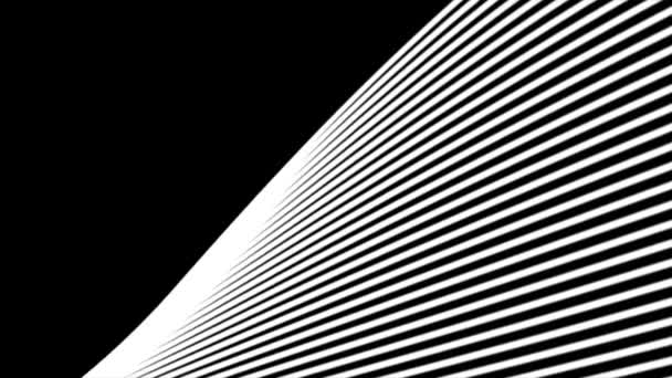 黑色背景下的数字白波摘要标题模糊了粒子无缝动画. — 图库视频影像