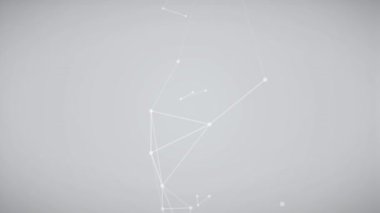 Soyut beyaz pleksus yapısı teknoloji, bilim ve mühendislik ile hareket halindedir..