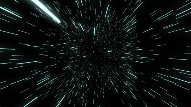 Seamless loop wormhole straight through time and space, warp straight ahead through this science fiction — Stock Video