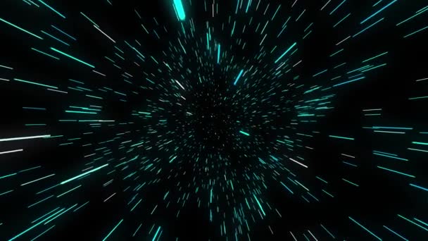 Loop wormhole senza soluzione di continuità dritto attraverso il tempo e lo spazio, curvatura dritto avanti attraverso questa fantascienza — Video Stock