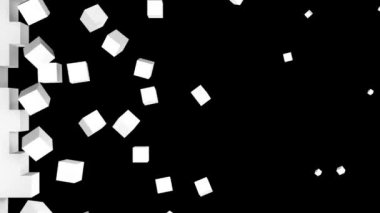 Alfa kanalı ile siyah ve beyaz küp ekran silme geçişi