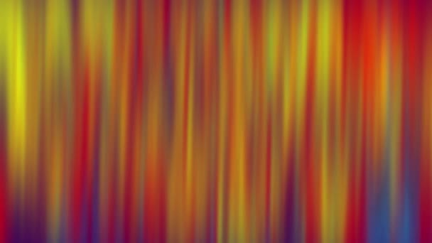 Bright colored seamless loop twisted gradient background.3d render rows colorful purple red yellow blue stripes rippling — Stock Video