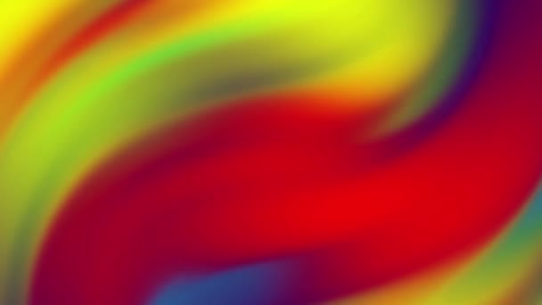 Яскраво-кольоровий безшовний цикл скручений градієнтний фон.3d рядки візуалізації барвистий фіолетовий червоний жовтий синій смуги стирання — стокове відео