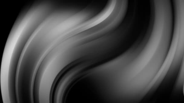 Fondo de gradiente retorcido de bucle transparente en blanco y negro. Diseño futurista difuminado abstracto — Vídeos de Stock