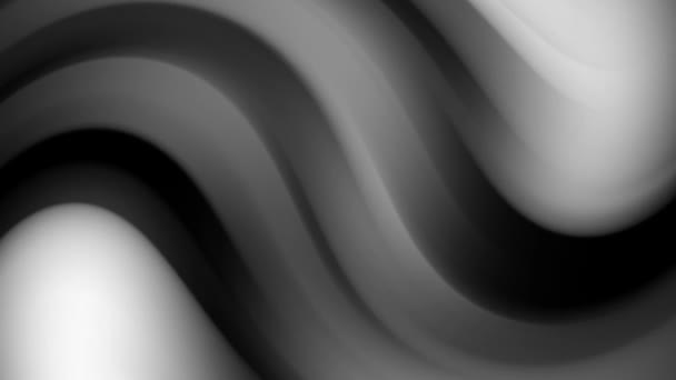 Μαύρο και άσπρο αδιάλειπτη βρόχο στριμμένα κλίση φόντου. Αφηρημένη θολή φουτουριστική σχεδίαση — Αρχείο Βίντεο