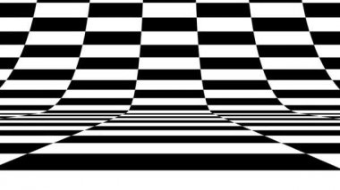Siyah ve beyaz desenli kontroller dikey. Gelecekteki geometrik desenler hareket arkaplanı. Kusursuz döngü.