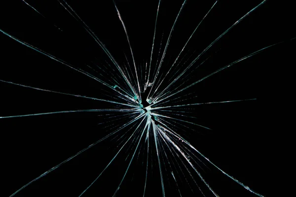 Broken glass dark background — Stock Photo, Image