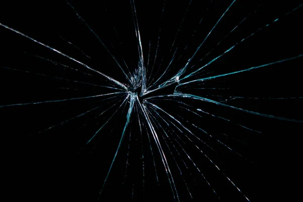 Broken glass dark background — Stock Photo, Image